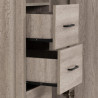 Oliver 1 Door 3 Drawer Open Shelf Wardrobe Light Oak Effect drawers opened
