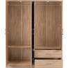 Lisbon 4 Door Wardrobe light oak effect internal
