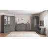 Nevada 4 Door 2 Drawer Mirrored Wardrobe 3d effect grey main