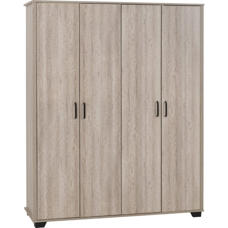 Oliver 4 Door Wardrobe Light Oak Effect