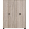 Oliver 4 Door Wardrobe Light Oak Effect front
