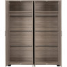 Oliver 4 Door Wardrobe Light Oak Effect opened