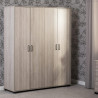 Oliver 4 Door Wardrobe Light Oak Effect closed