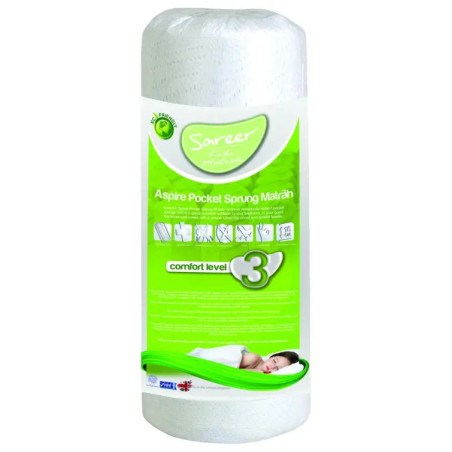 Sareer Aspire Kids Pocket Sprung Matrah  Mattress 3ft Single rolled