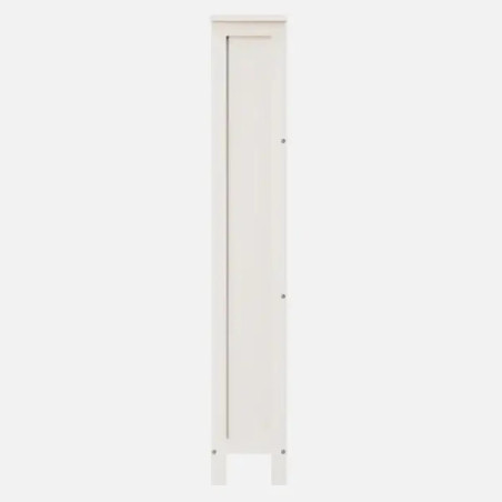 Bergen Three Tier Shoe Cabinet white side