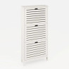 Bergen Three Tier Shoe Cabinet white side view