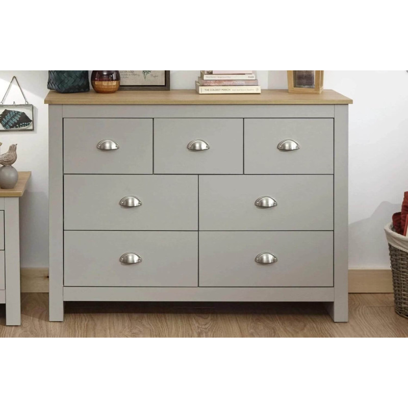 Lancaster 7 Drawer Merchant Chest grey