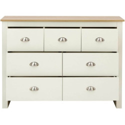 Lancaster 7 Drawer Merchant Chest cream opened