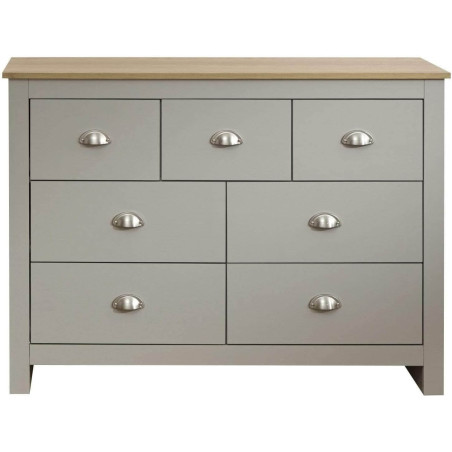 Lancaster 7 Drawer Merchant Chest grey front