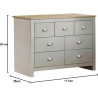 Lancaster 7 Drawer Merchant Chest grey dimensions