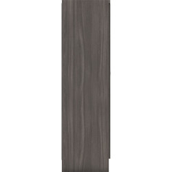 Nevada 6 Door 2 Drawer Mirrored Wardrobe Oyster Gloss/Light Oak Effect Veneer - Home Divine