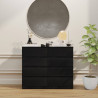 Malvern 8 Drawer Chest black front