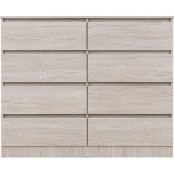 Malvern 8 Drawer Chest urban snow front