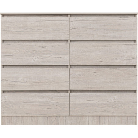 Malvern 8 Drawer Chest urban snow front