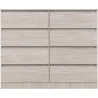 Malvern 8 Drawer Chest urban snow front