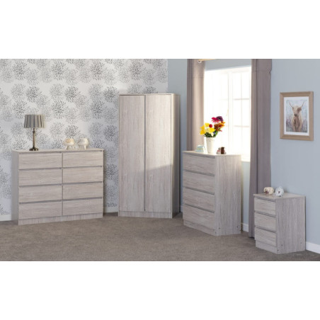 Malvern 8 Drawer Chest urban snow full room view