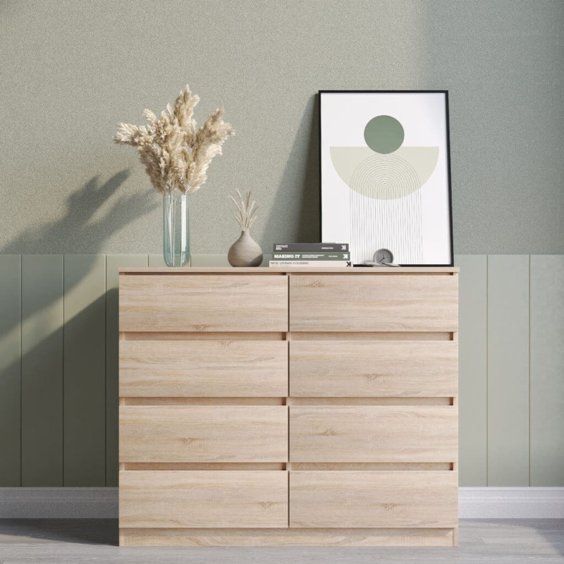 Malvern 8 Drawer Chest Sonoma oak effect main