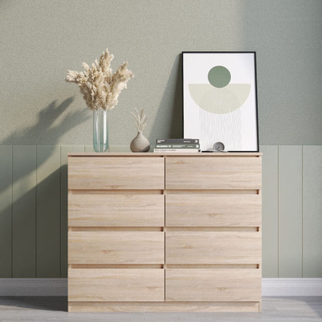 Malvern 8 Drawer Chest Sonoma oak effect main