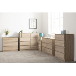 Malvern 8 Drawer Chest Sonoma oak effect full room view