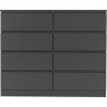 Malvern 8 Drawer Chest grey front