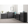 Malvern 8 Drawer Chest grey full room view