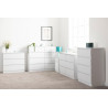 Malvern 8 Drawer Chest white full room view
