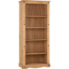 Corona Tall Bookcase Distressed Waxed Pine side