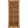 Corona Tall Bookcase Distressed Waxed Pine front