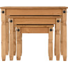 Corona Nest Of Tables Distressed Waxed Pine closed