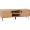 Leon 2 Door TV Unit Medium Oak Effect side