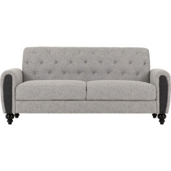 Chester 3+2 Suite Sofa Set Light Grey Fabric front view