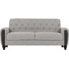 Chester 3+2 Suite Sofa Set Light Grey Fabric front view