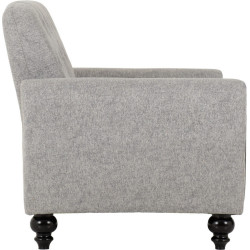 Chester 3+2 Suite Sofa Set Light Grey Fabric 2 seater side view