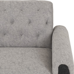 Chester 3+2 Suite Sofa Set Light Grey Fabric arm side