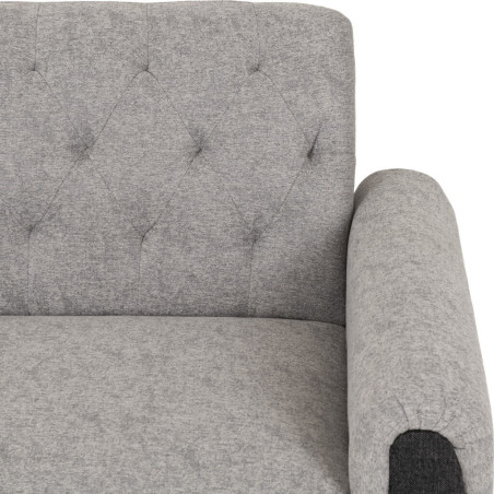 Chester 3+2 Suite Sofa Set Light Grey Fabric arm side