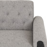 Chester 3+2 Suite Sofa Set Light Grey Fabric arm side