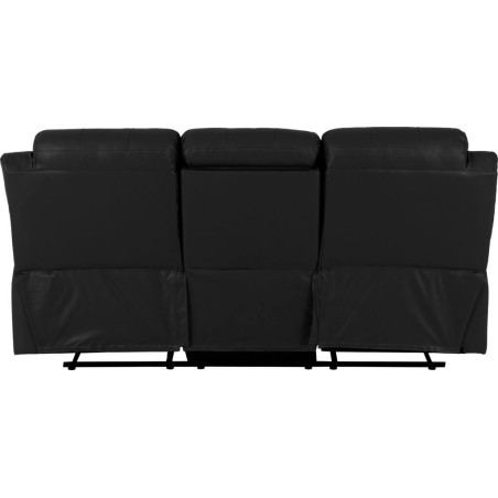 Roma 3+2 Recliner Suite Black Faux Leather back