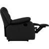 Roma 3+2 Recliner Suite Black Faux Leather side