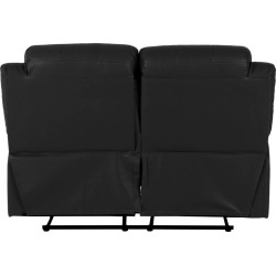 Roma 3+2 Recliner Suite Black Faux Leather 3 seater back