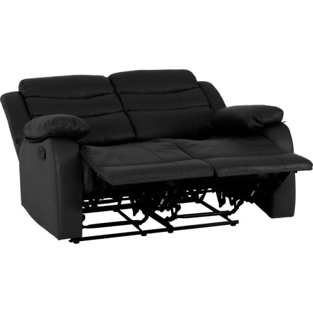 Roma 3+2 Recliner Suite Black Faux Leather bottom up