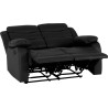 Roma 3+2 Recliner Suite Black Faux Leather bottom up