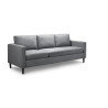 Marant Corner Sofa Grey Fabric 3 seater side