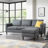 Marant Corner Sofa Grey Fabric