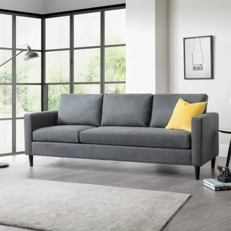 Marant Corner Sofa Grey Fabric living room view