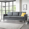 Marant Corner Sofa Grey Fabric living room view