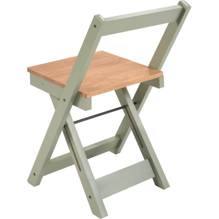 Santos Butterfly Dining Set sage green  chair back