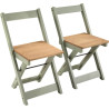 Santos Butterfly Dining Set sage green 2 chairs