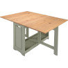 Santos Butterfly Dining Set sage green table oak top