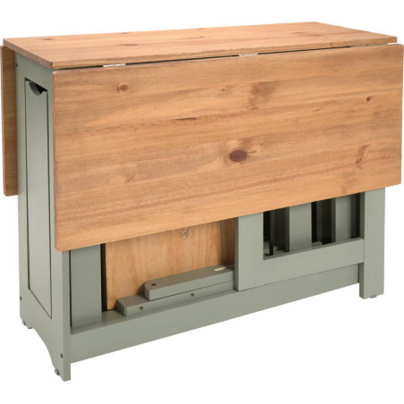 Santos Butterfly Dining Set sage green table closed