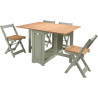 Santos Butterfly Dining Set sage green table with chairs